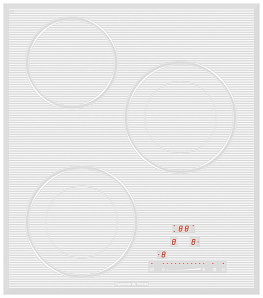 Белая стеклокерамическая варочная панель Zigmund & Shtain CNS 139.45 WX