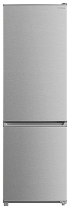 Неглубокий двухкамерный холодильник Hyundai CC3091LIX нержавеющая сталь