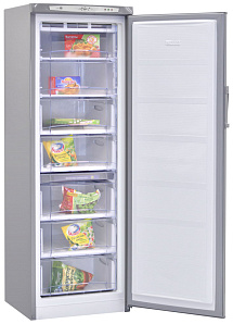 Недорогой бесшумный холодильник NordFrost DF 168 ISP серебристый металлик
