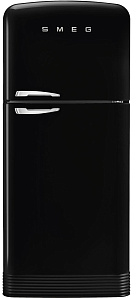 Большой чёрный холодильник Smeg FAB50RBL5