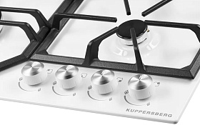 Белая 4-х конфорочная варочная панель Kuppersberg FS 62 W фото 3 фото 3