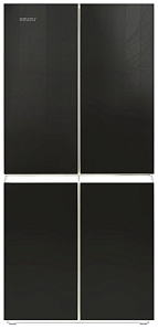 Многокамерный холодильник Ginzzu NFK-425 черное стекло