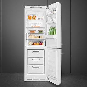 Белый холодильник 2 метра Smeg FAB32RWH5 фото 2 фото 2