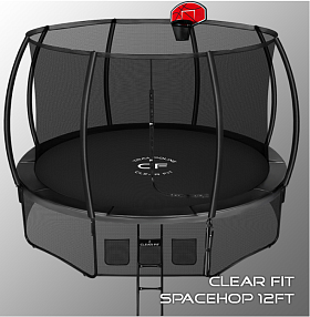 Черный батут Clear Fit SpaceHop 12 FT фото 2 фото 2