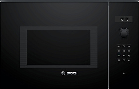 Встраиваемая чёрная микроволновая печь Bosch BEL554MB0